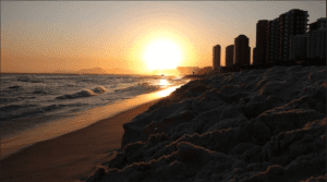 Por do sol na Barra da Tijuca